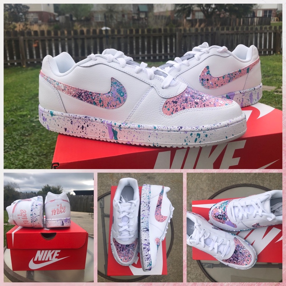 Nike ebernon lows shoes hand painted